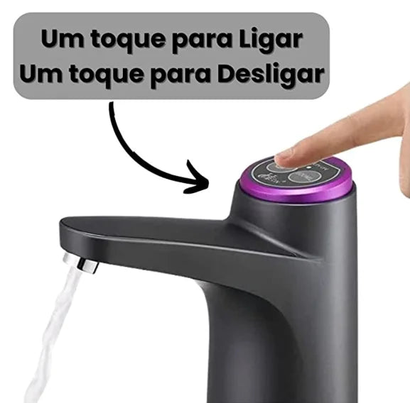 Bomba Elétrica Garrafão Galão Água 20 Litros Dispensador Recarregável USB Premium (2 botão)