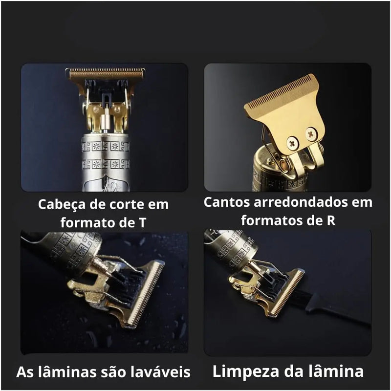 Máquina De Cortar Cabelo & Barba Masculina Elétrico Profissional