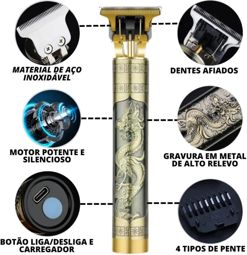 Máquina De Cortar Cabelo & Barba Masculina Elétrico Profissional