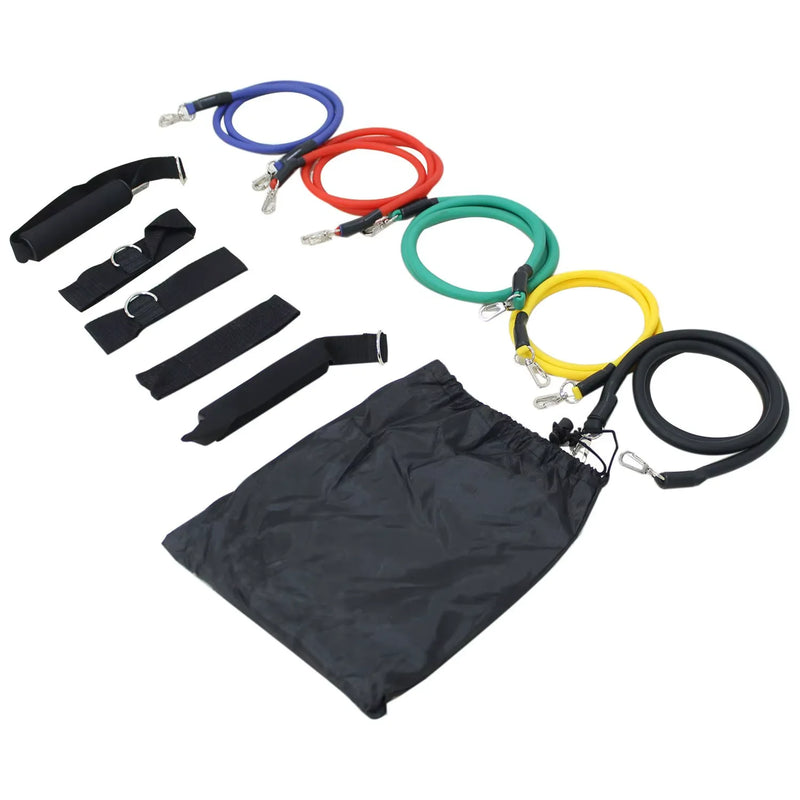 Kit 11 Elasticos Extensores Treino Funcional Academia Em Casa Ginastica Musculação Fitness Exercícios Músculos Desenvolvimento