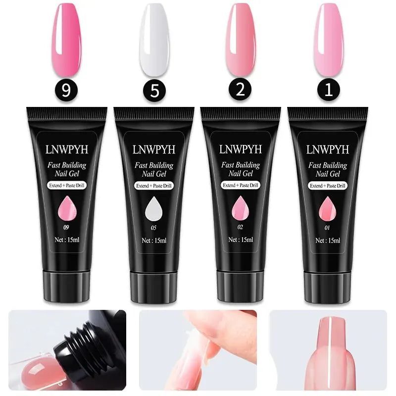 Kit de esmalte em gel com lâmpada uv, máquina elétrica de broca para unhas, kit de base e revestimento superior, conjunto de ferramentas para esmalte em gel
