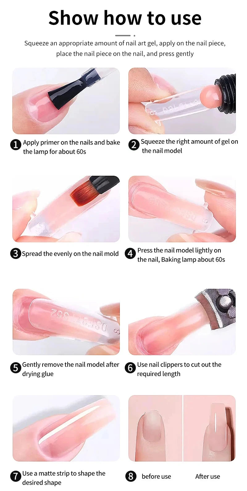 Kit de esmalte em gel com lâmpada uv, máquina elétrica de broca para unhas, kit de base e revestimento superior, conjunto de ferramentas para esmalte em gel